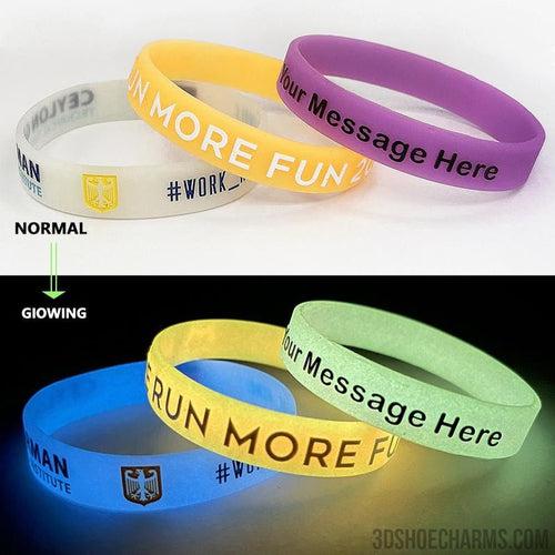 Custom NightGlow Silicone Wristbands
