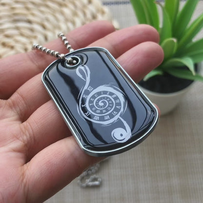 Custom Zinc Alloy Dog Tag Necklace - Doming