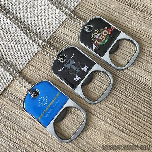 Custom Dog Tag Necklace With Opener