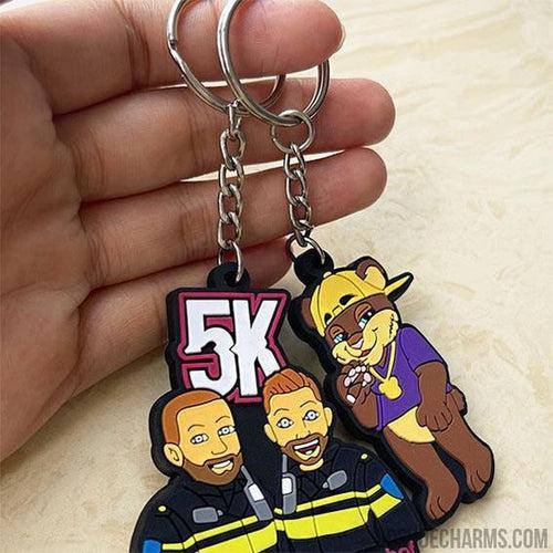 Custom 3D Rubber Keychains
