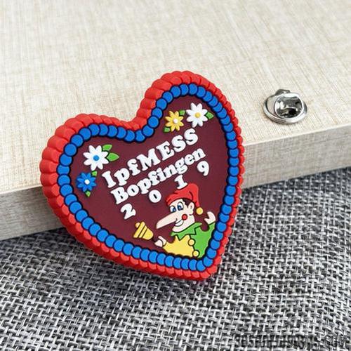 Custom 3D Die Cut Rubber Badge