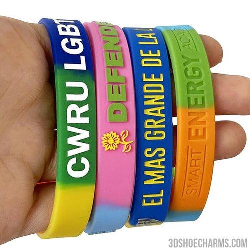 Custom Segmented Silicone Wristbands