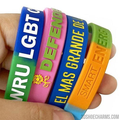 Custom Segmented Silicone Wristbands