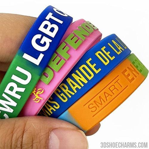 Custom Segmented Silicone Wristbands
