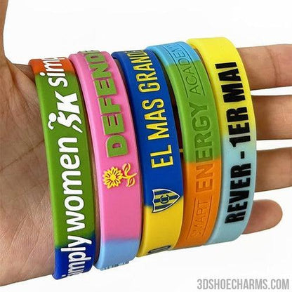 Custom Segmented Silicone Wristbands