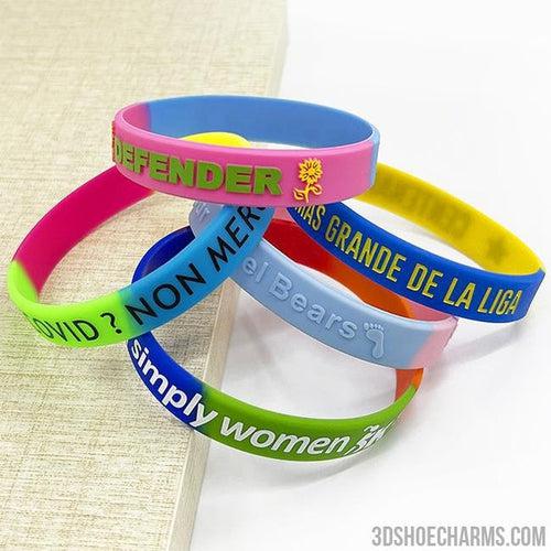 Custom Segmented Silicone Wristbands