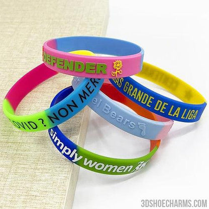 Custom Segmented Silicone Wristbands