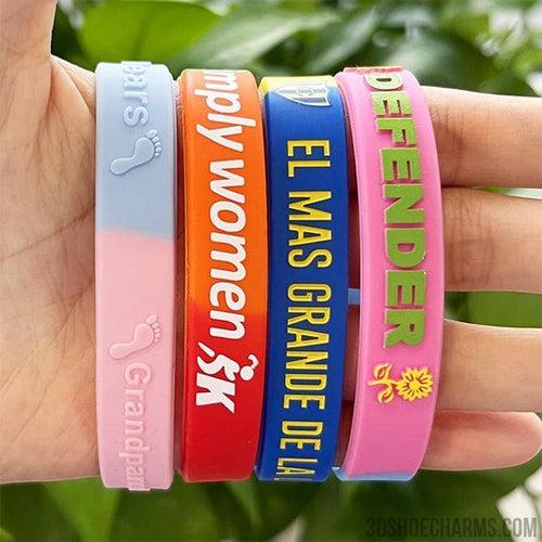 Custom Segmented Silicone Wristbands