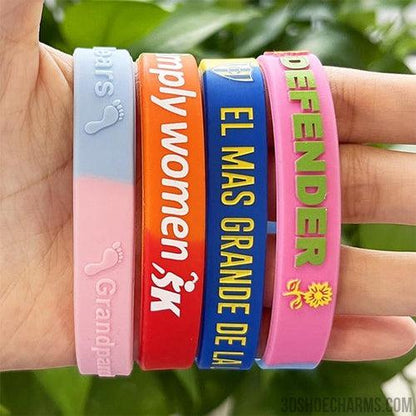 Custom Segmented Silicone Wristbands