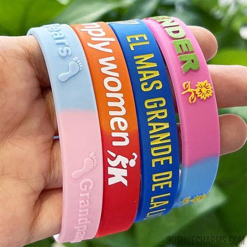 Custom Segmented Silicone Wristbands