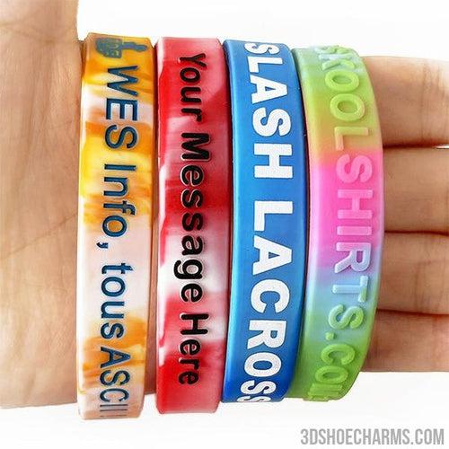 Custom Swirl Silicone Wristbands