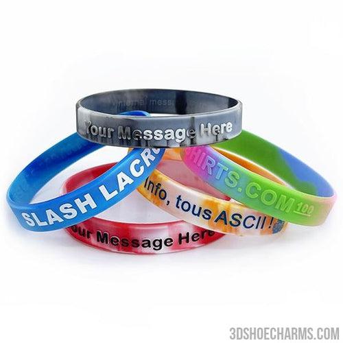 Custom Swirl Silicone Wristbands