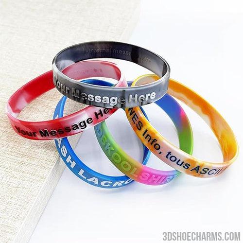 Custom Swirl Silicone Wristbands