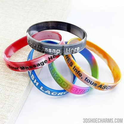 Custom Swirl Silicone Wristbands