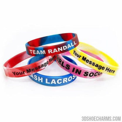 Custom Swirl Silicone Wristbands