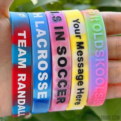 Custom Swirl Silicone Wristbands