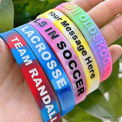 Custom Swirl Silicone Wristbands