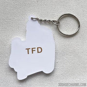 Custom Die-Cut Printing Rubber Keychain