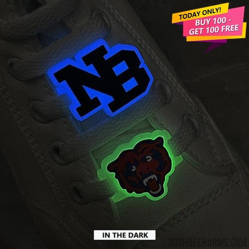 Glow-in-the-Dark Custom Versatile Shoe Charms - Free Design Proof & Quote