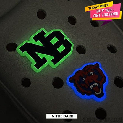 Glow-in-the-Dark Custom Versatile Shoe Charms - Free Design Proof & Quote