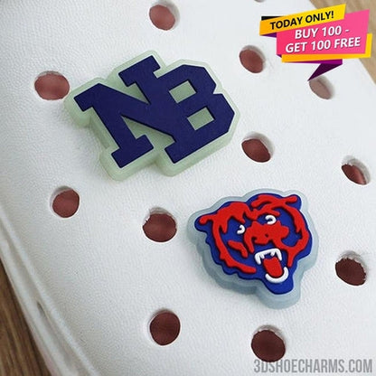 Glow-in-the-Dark Custom Versatile Shoe Charms - Free Design Proof & Quote