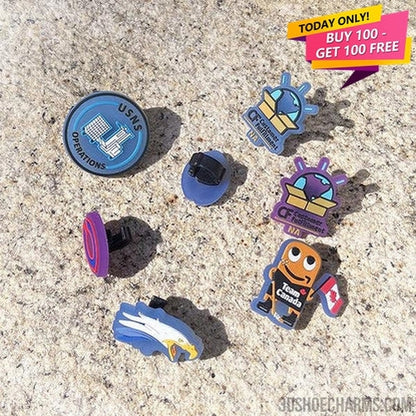 Custom Sunlight Color-Changing Clip Shoe Charms