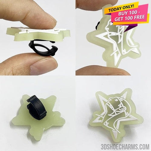 Glow-in-the-Dark Custom Clip Shoe Charms