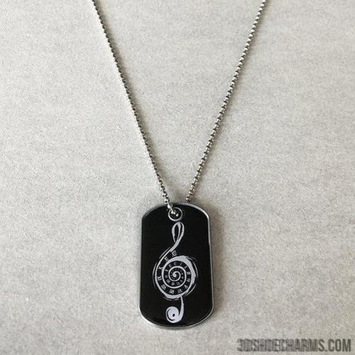 Custom Zinc Alloy Dog Tag Necklace - Doming