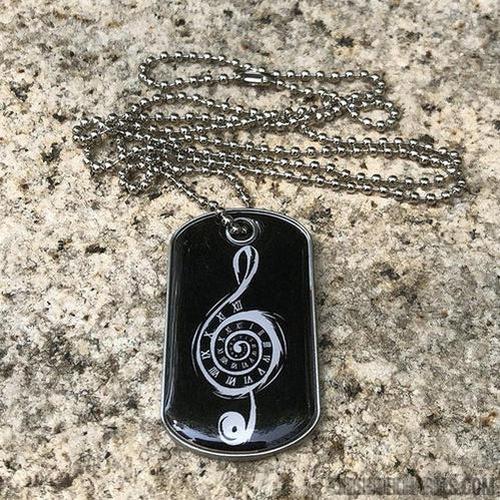 Custom Zinc Alloy Dog Tag Necklace - Doming
