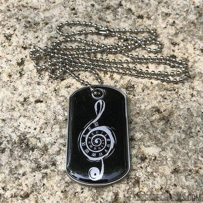 Custom Zinc Alloy Dog Tag Necklace - Doming