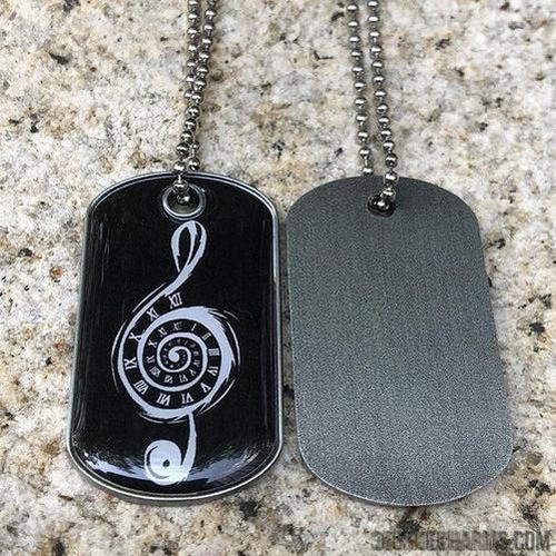 Custom Zinc Alloy Dog Tag Necklace - Doming