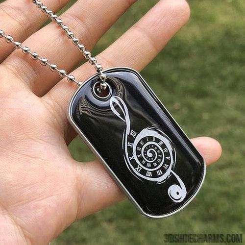 Custom Zinc Alloy Dog Tag Necklace - Doming