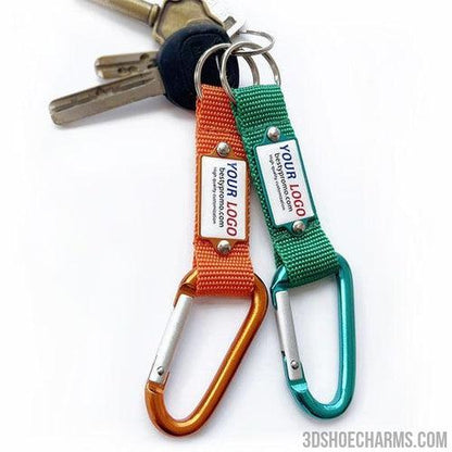 Custom Carabiner Keychain with Domed Logo