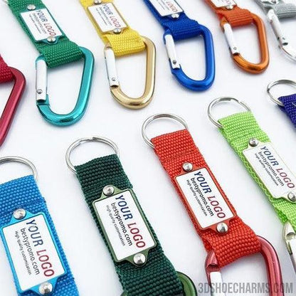 Custom Carabiner Keychain with Domed Logo