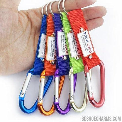 Custom Carabiner Keychain with Domed Logo