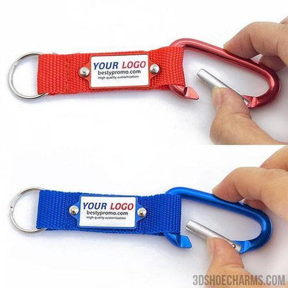 Custom Carabiner Keychain with Domed Logo