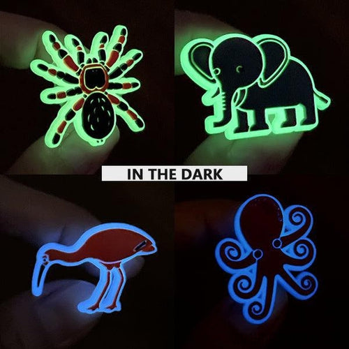 Animal Clip Charms - Glowing