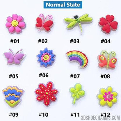 Glow-in-the-Dark Nature Clog Charms