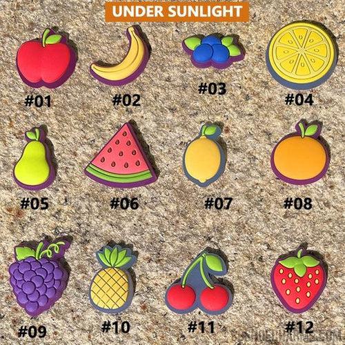 UV Color-Changing Fruit Clog Charms