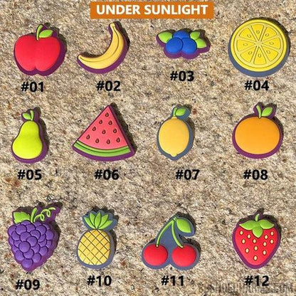 UV Color-Changing Fruit Clog Charms