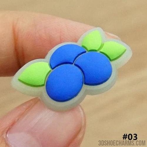 UV Color-Changing Fruit Clog Charms