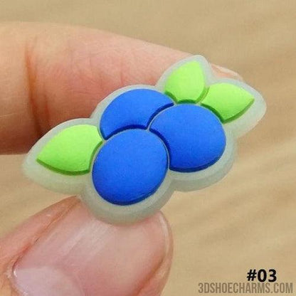 UV Color-Changing Fruit Clog Charms