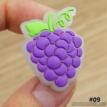 UV Color-Changing Fruit Clog Charms