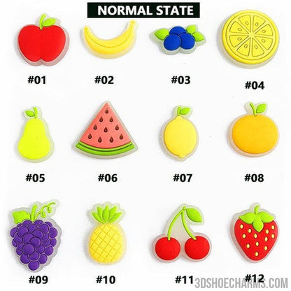 Fruit Clip Charms - Glowing