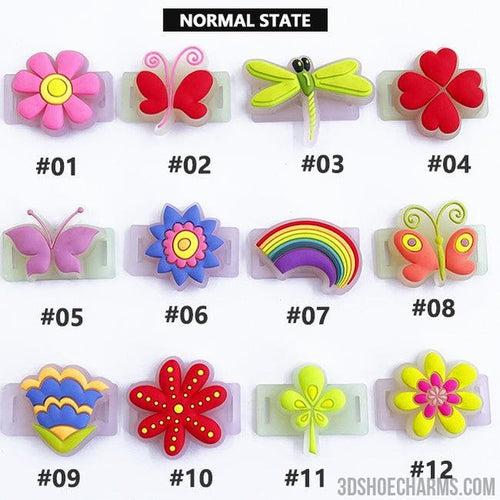 Garden Clip Shoelace Charms - UV