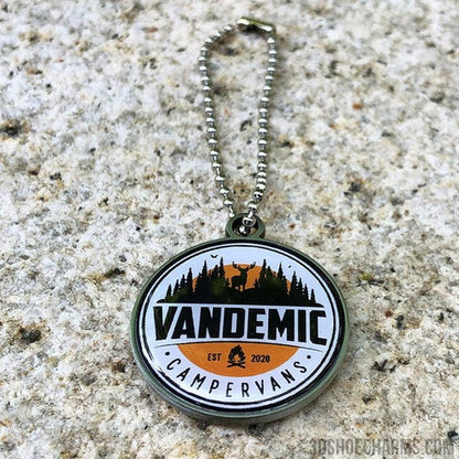 Metal Keychain with Double-Sided Doming