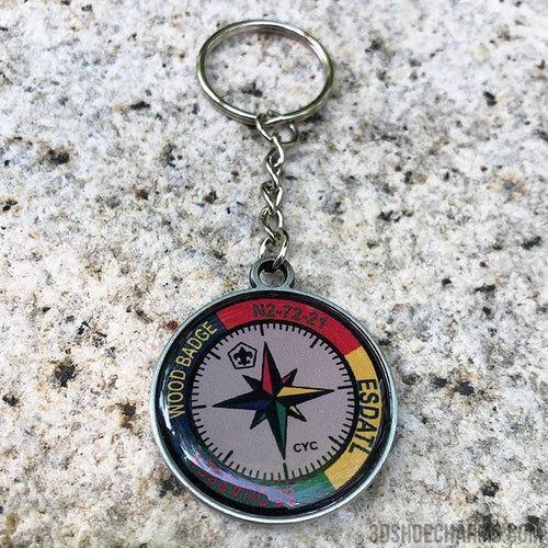 Metal Keychain with Double-Sided Doming