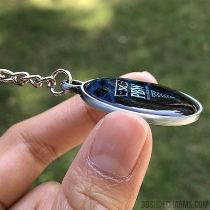Metal Keychain with Double-Sided Doming